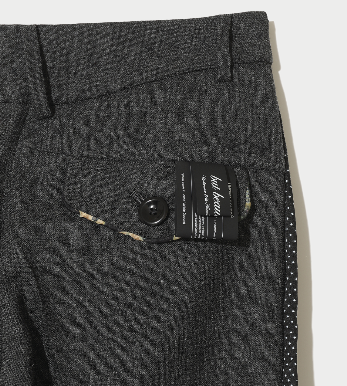 Wool Tailored Trousers Charcoal