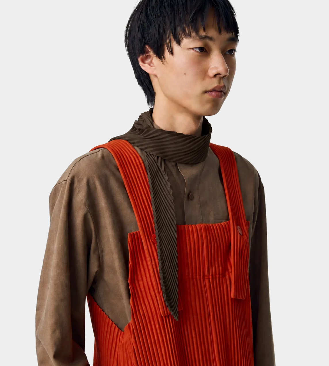 Pleated Stole Brown