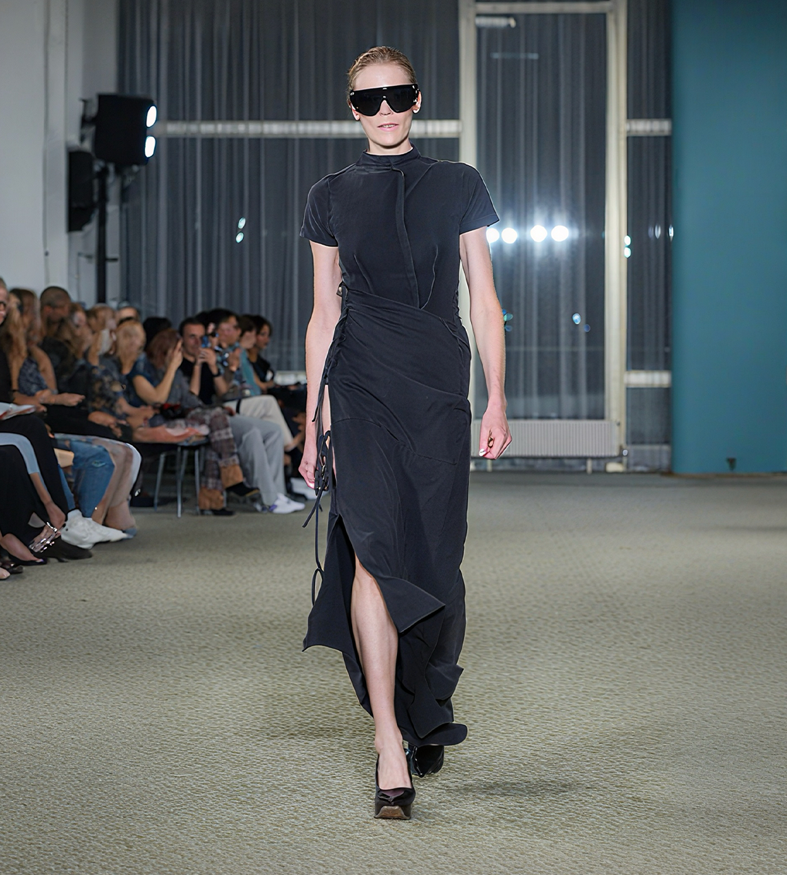 Slitted Maxi Skirt Blk