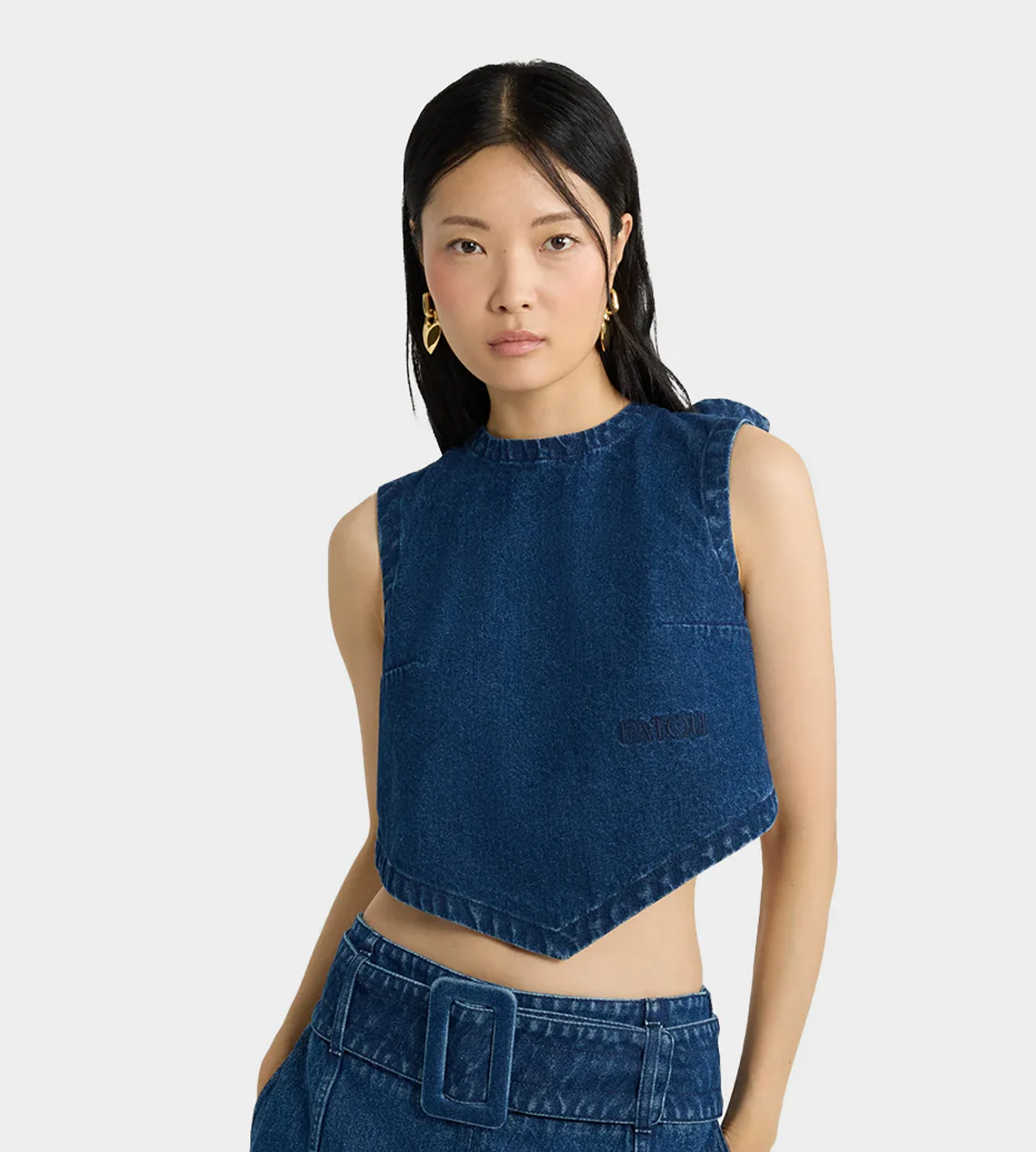 Scarf Top Ink Blue