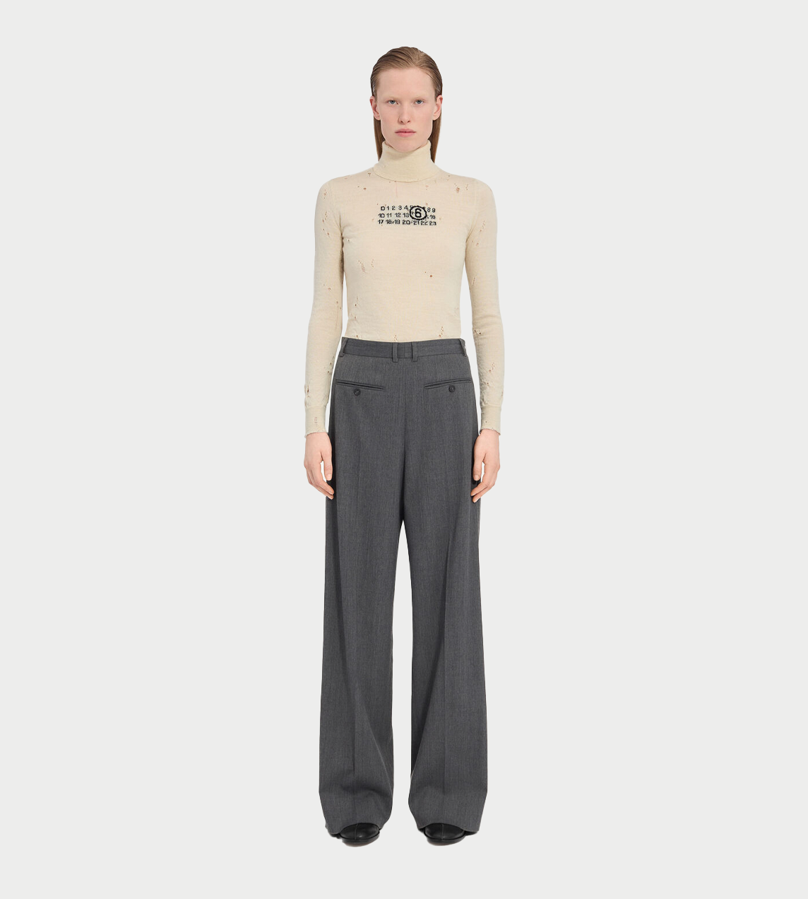 MM6 MAISON MARGIELA - Back-to-front Trousers Dk Grey