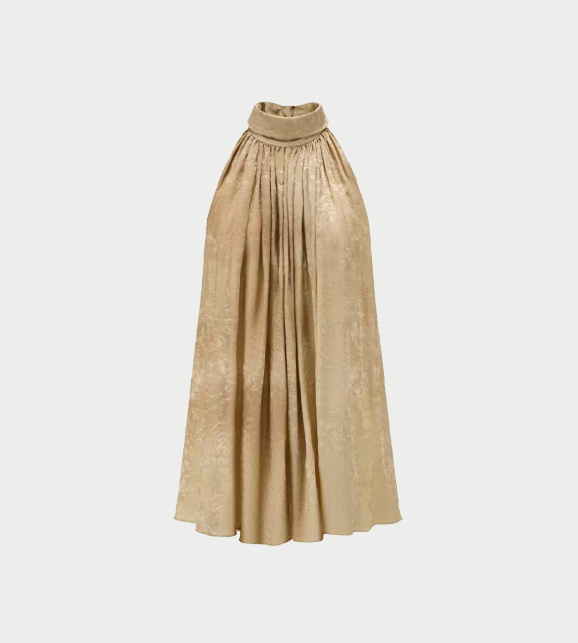 Jacquard Scarf Sleeveless Top Champagne