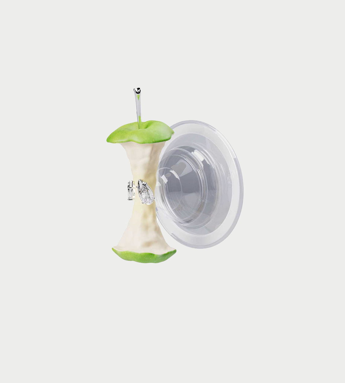 YVMIN - Spin Apple Core Phone Holder Green
