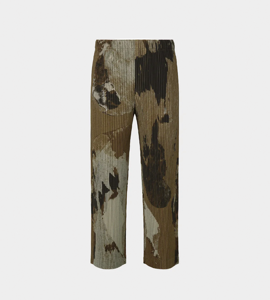 HOMME PLISSE ISSEY MIYAKE - Painted Stone Trousers Brown