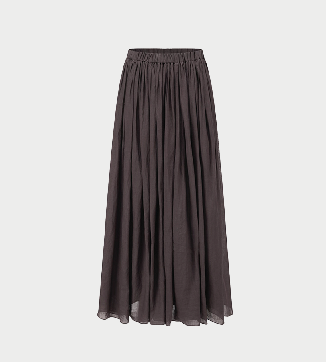 INTO THE EAST - Thinly Pleated Skirt Coffee