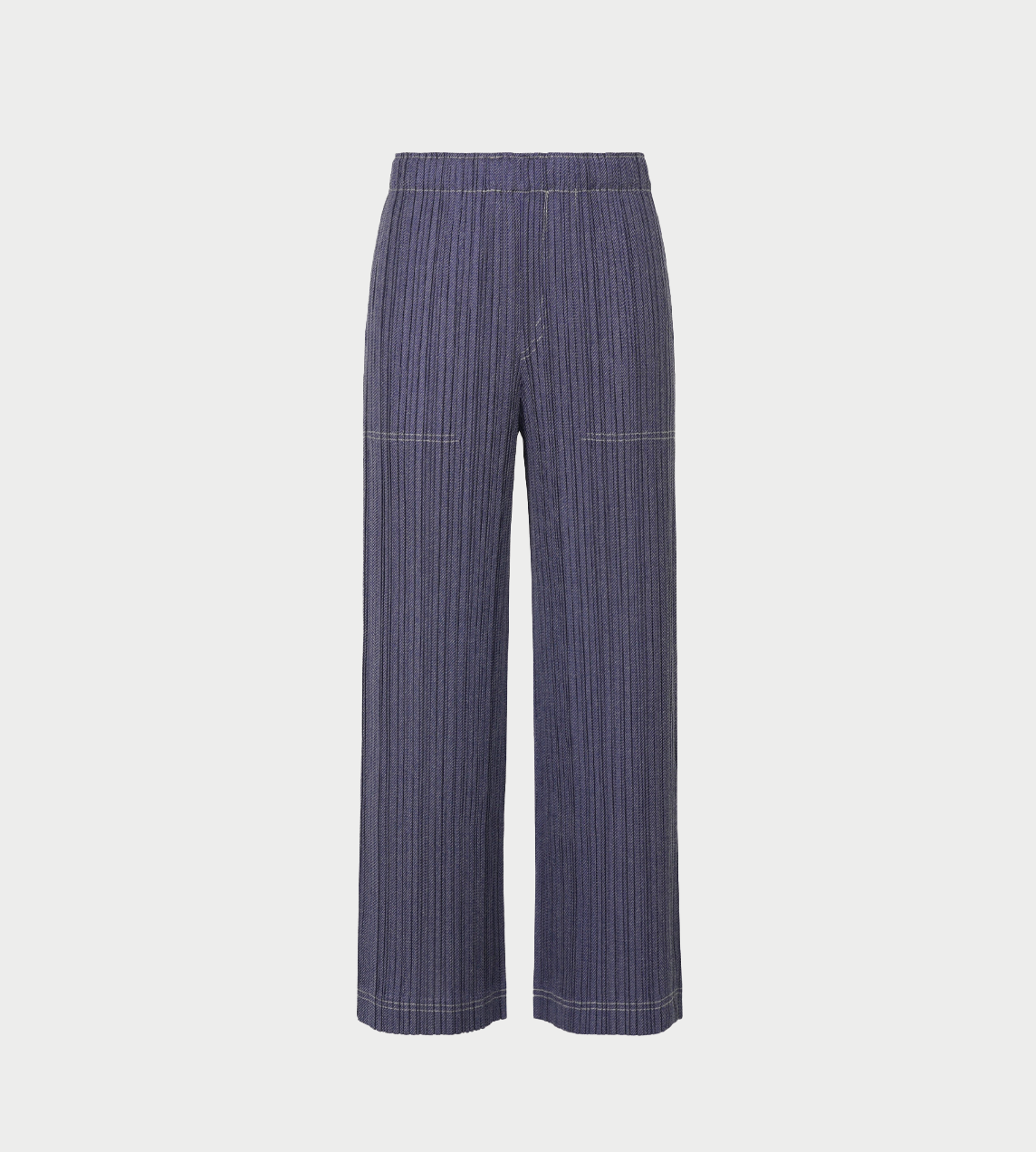 PLEATS PLEASE ISSEY MIYAKE - Denim-like Wide Leg Pants 