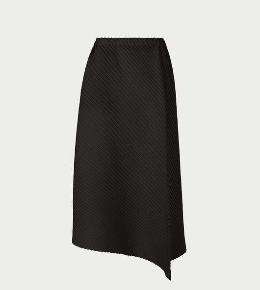 ISSEY MIYAKE - Plaster Pleats Solid Skirt Blk