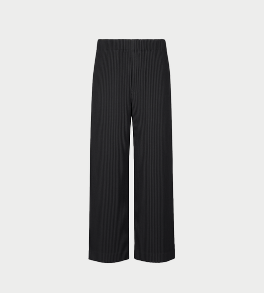 HOMME PLISSE ISSEY MIYAKE - Wide Leg Pleated Pants Blk