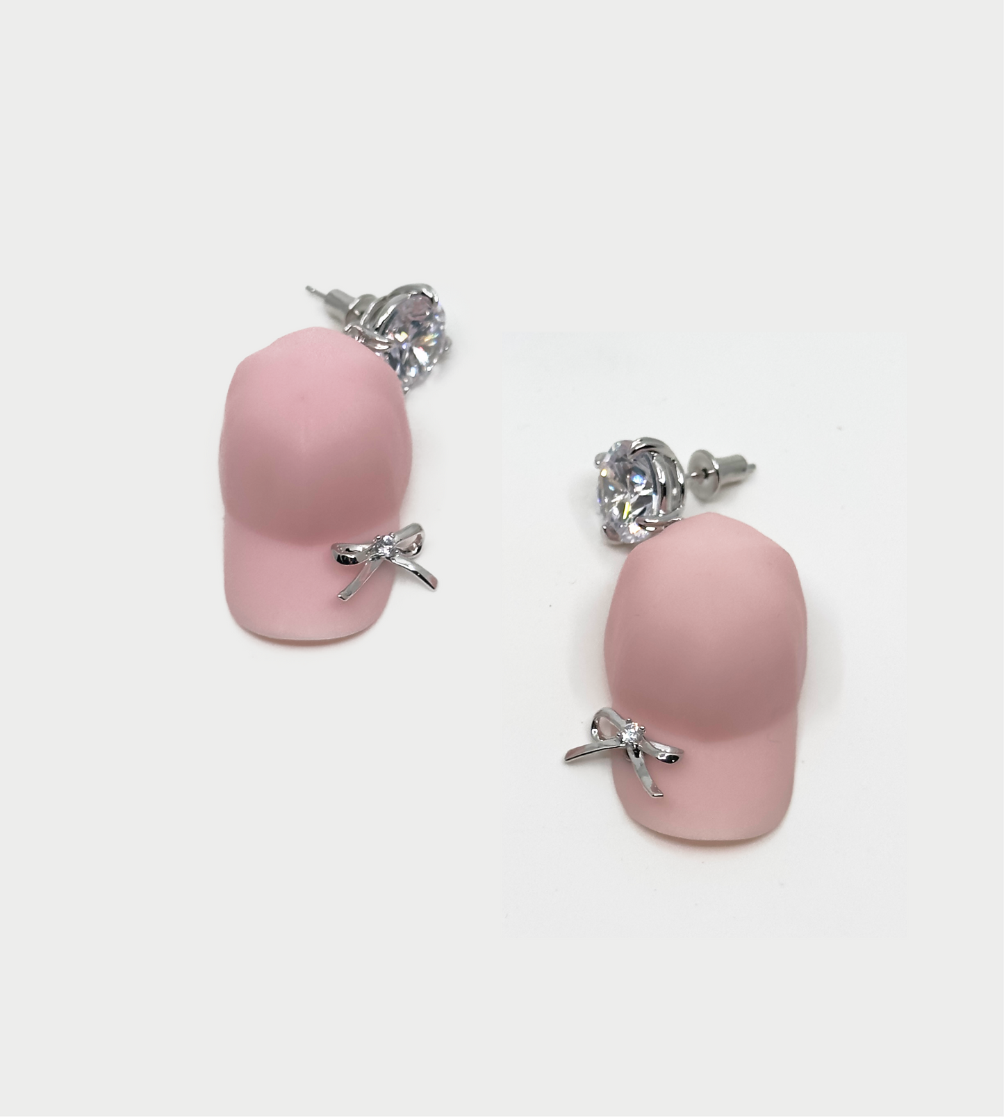 YVMIN - Hat Pearl Earring Pink (Pair)