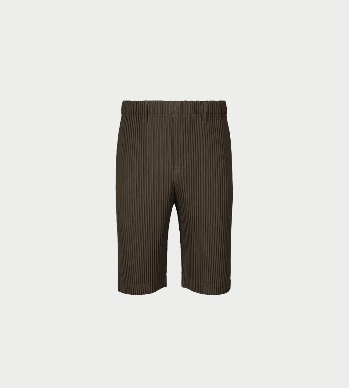 HOMME PLISSE ISSEY MIYAKE - Tailored Pleated Shorts Mud Brown
