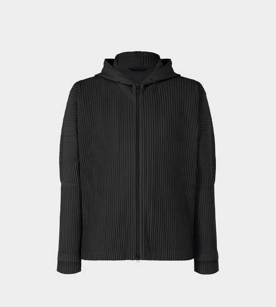HOMME PLISSE ISSEY MIYAKE ブラック トップス Homme Plissé Issey Miyake fully-pleated zip-up Hoodie | Black
