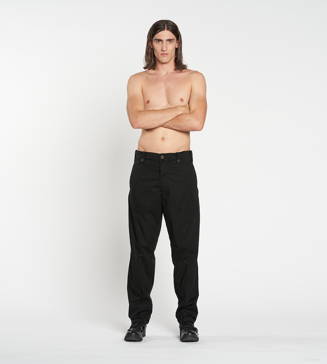 MASNADA - Tailored Straight-leg Blk