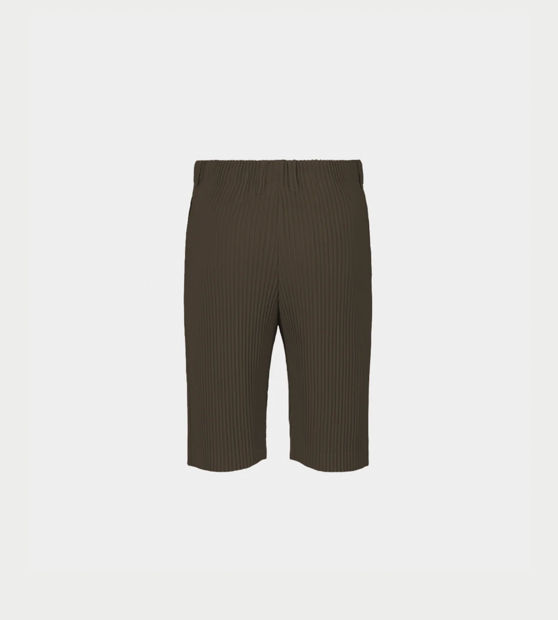 Tailored Pleated Shorts Mud Brown