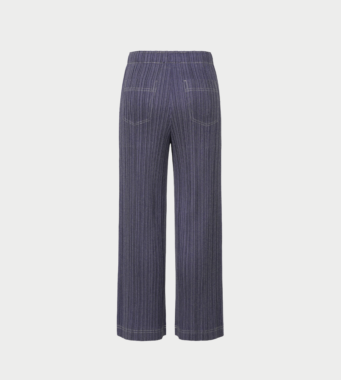 PLEATS PLEASE ISSEY MIYAKE - Denim-like Wide Leg Pants 