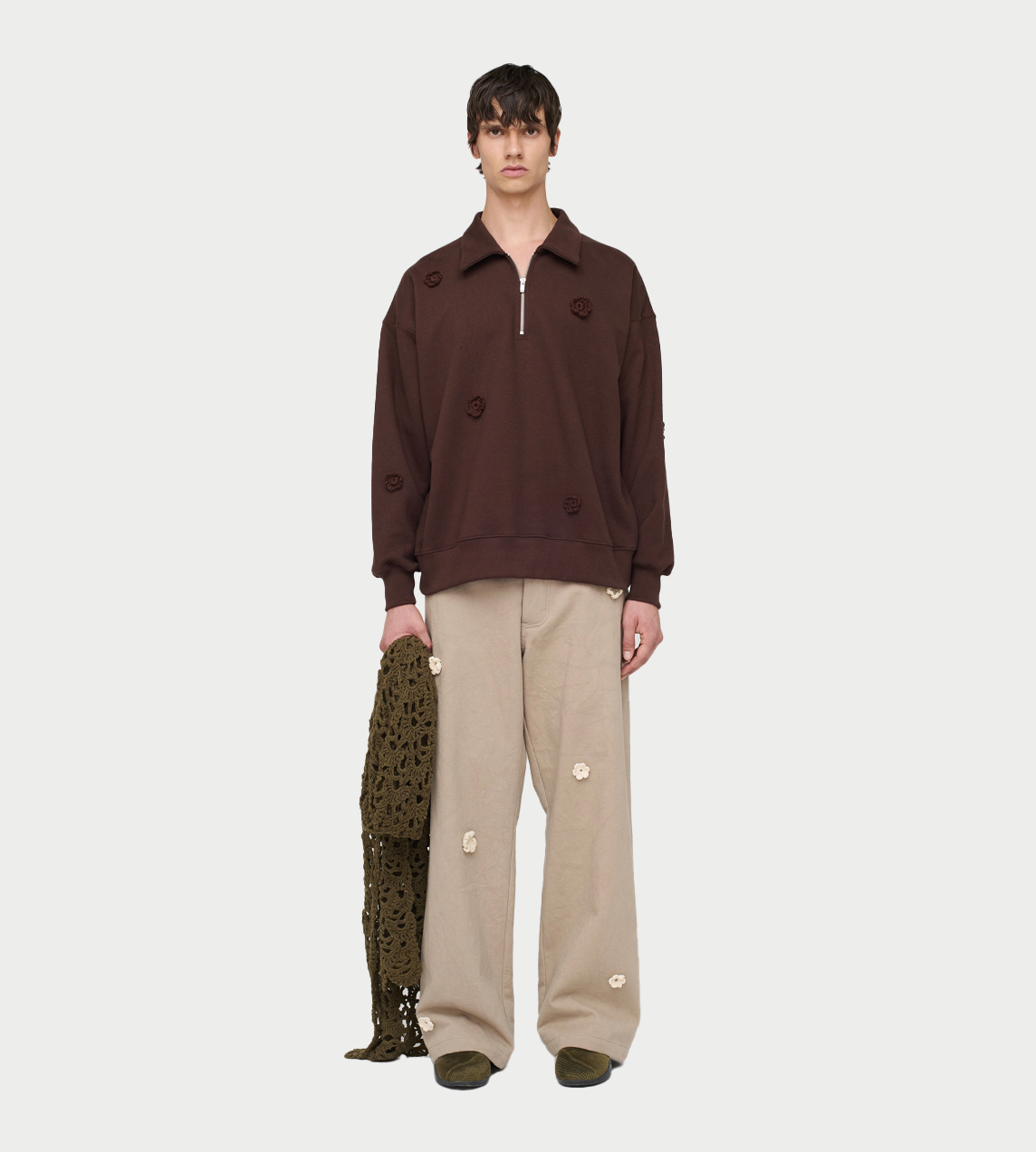 Daisy Quarter-zip Jumper Charcoal