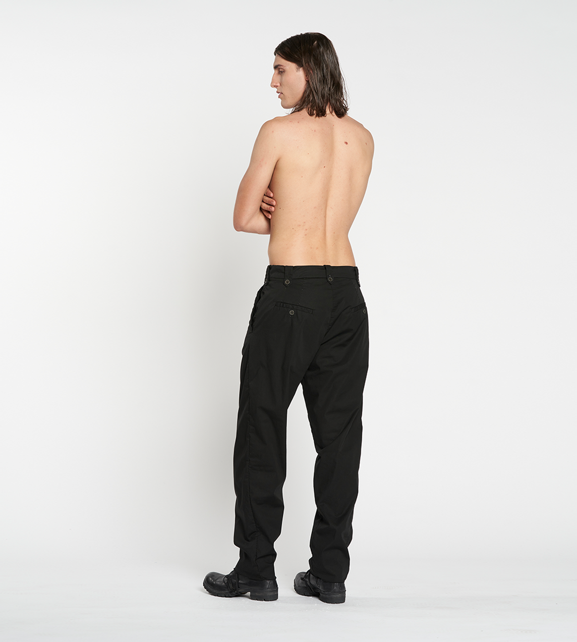 MASNADA - Tailored Straight-leg Blk
