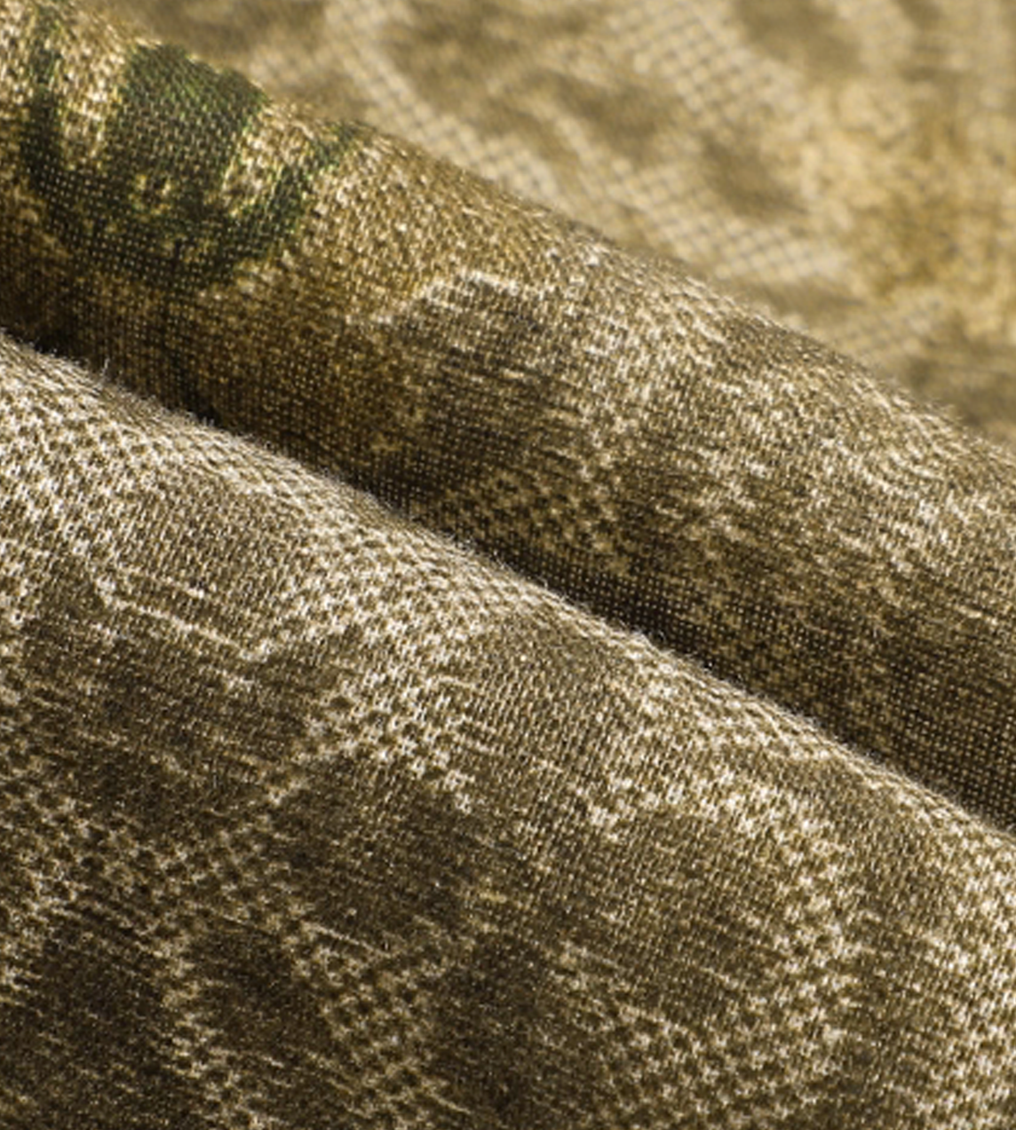 Printed Linen Shirt Moss Green