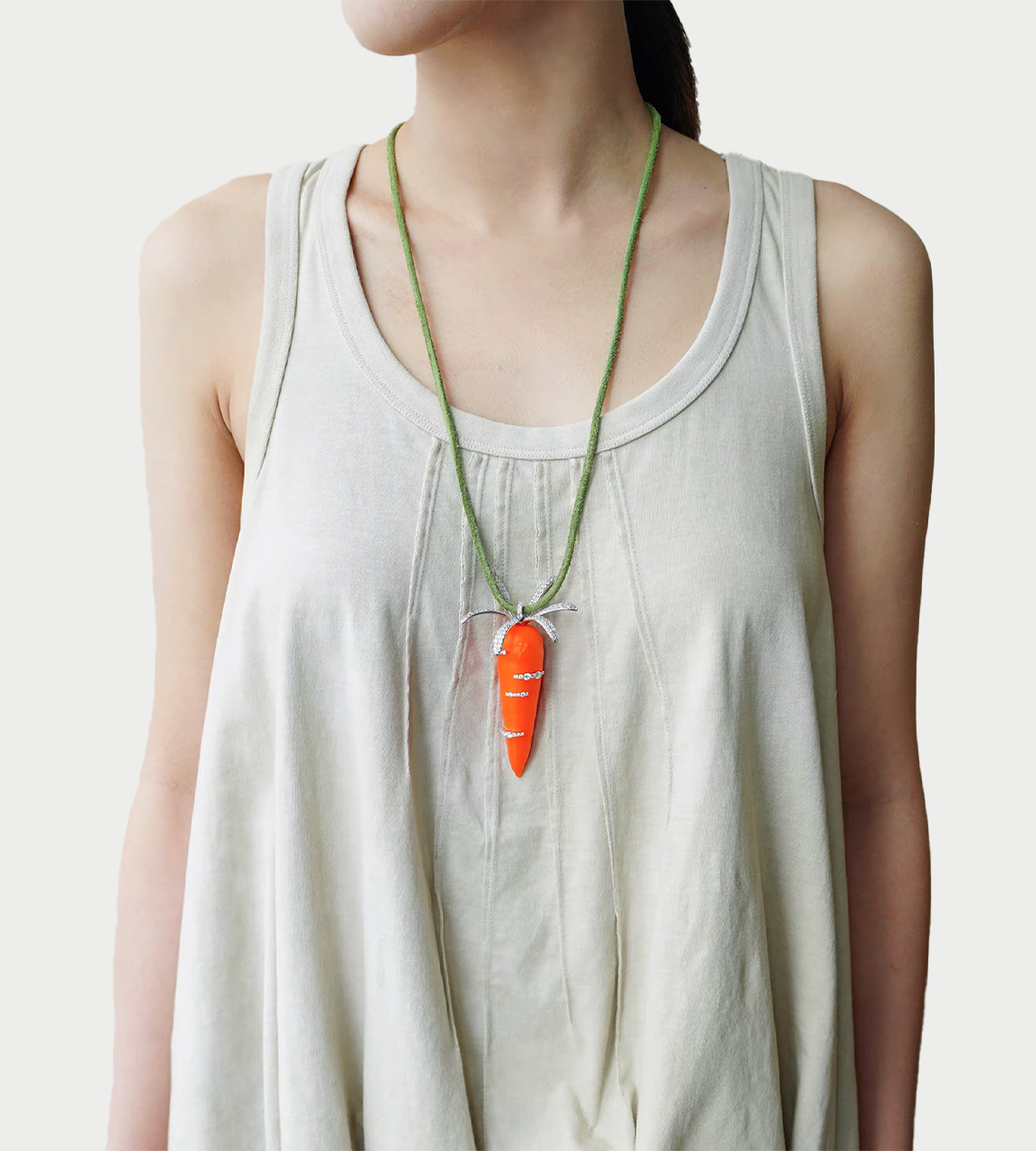 Carrot Zircon Necklace