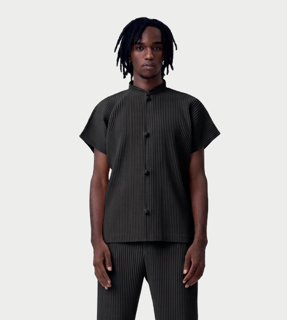 HOMME PLISSE ISSEY MIYAKE - MC Frog-button Shirt Black