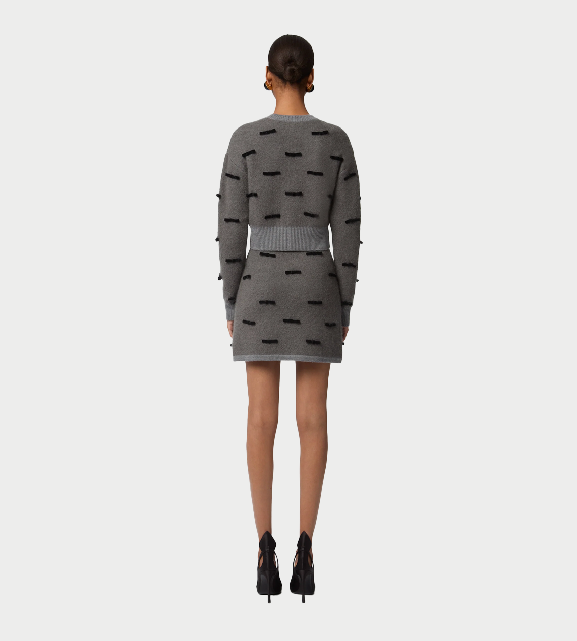 NINA RICCI - Mini Knit Skirt Grey