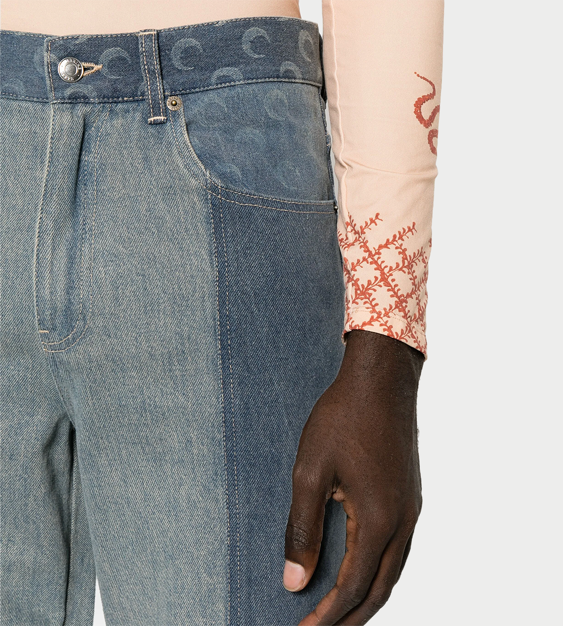 Marine Serre - REGEN Straight Leg Denim Grey