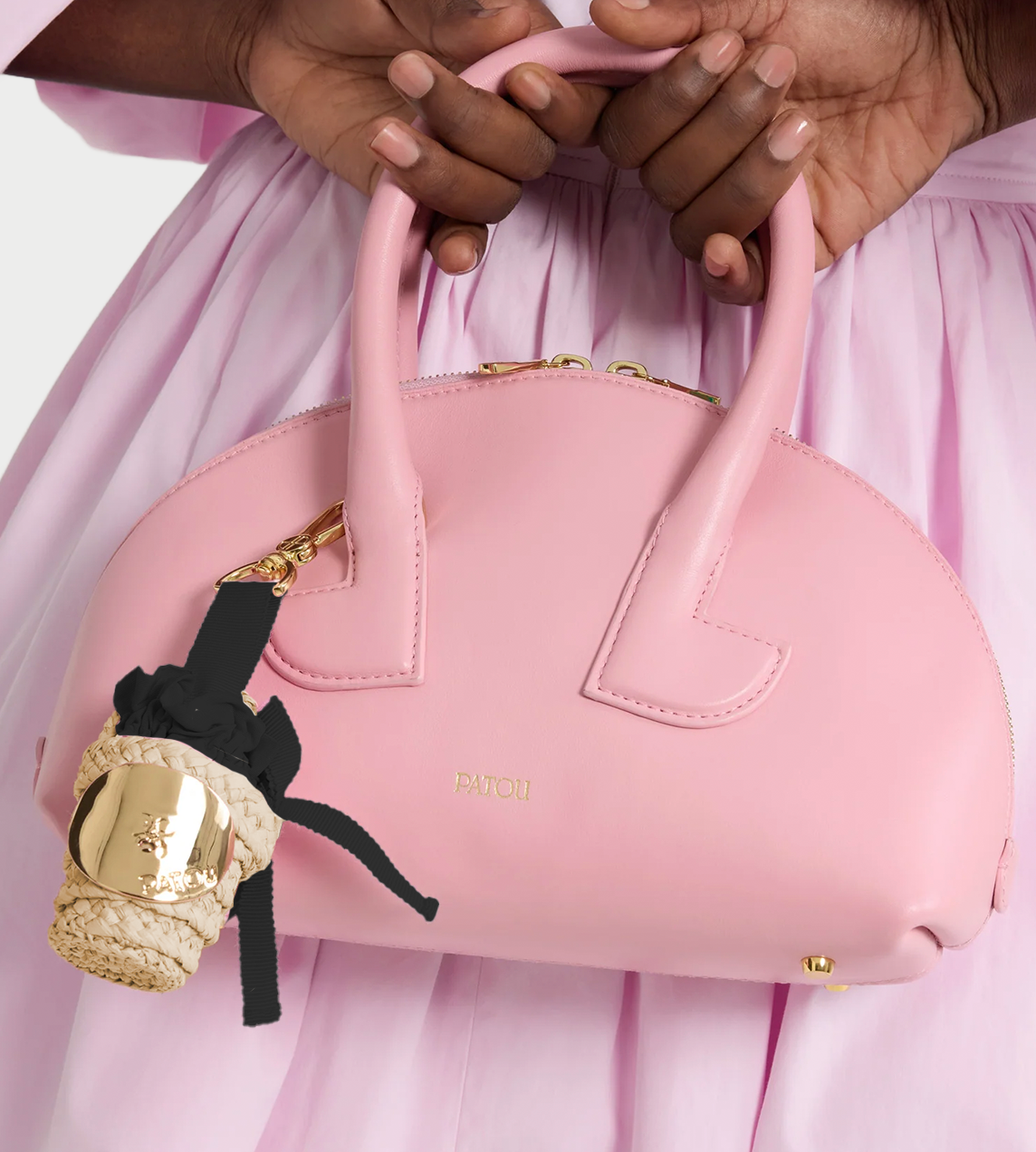 PATOU - Raffia Bag Charm Vanilla 