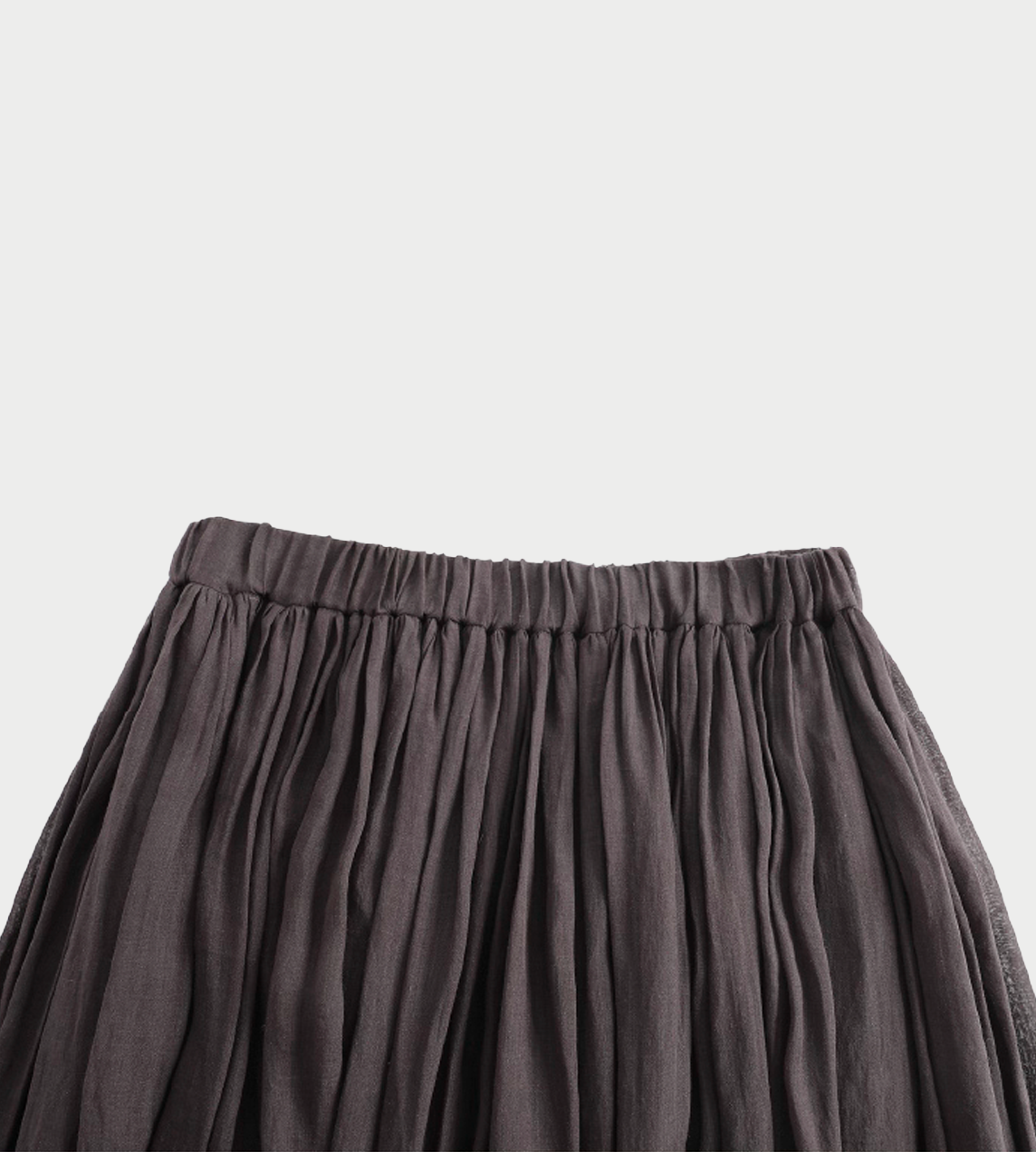 Thinly Pleated Skirt Coffee