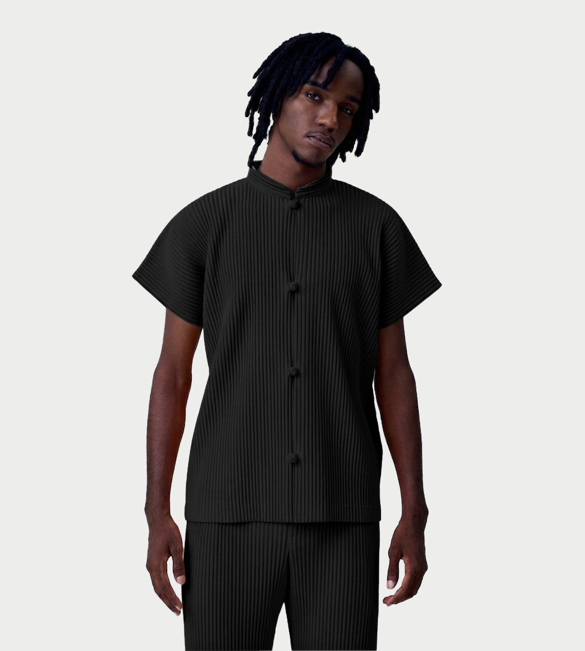 HOMME PLISSE ISSEY MIYAKE - MC Frog-button Shirt Black