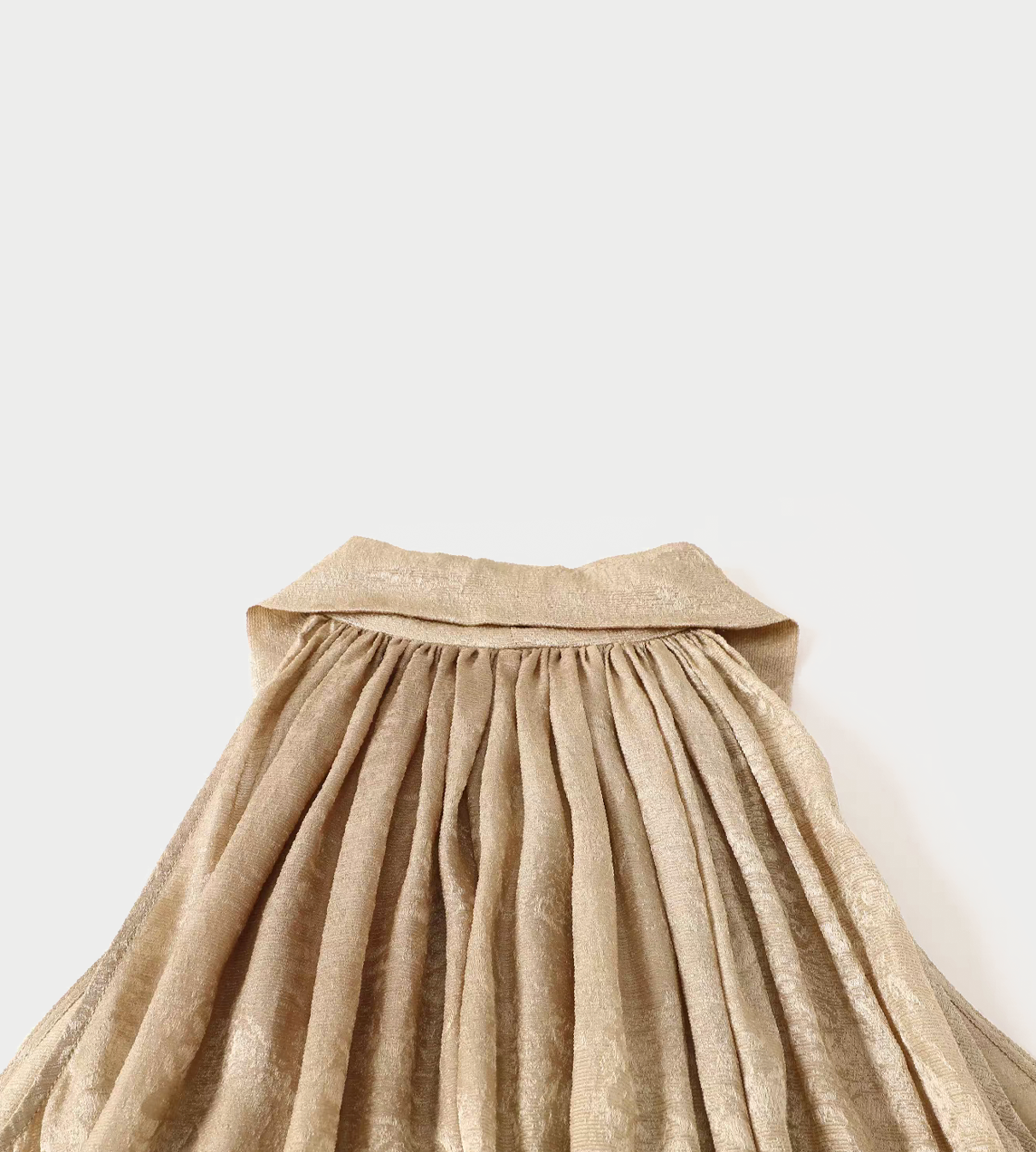 Jacquard Scarf Sleeveless Top Champagne