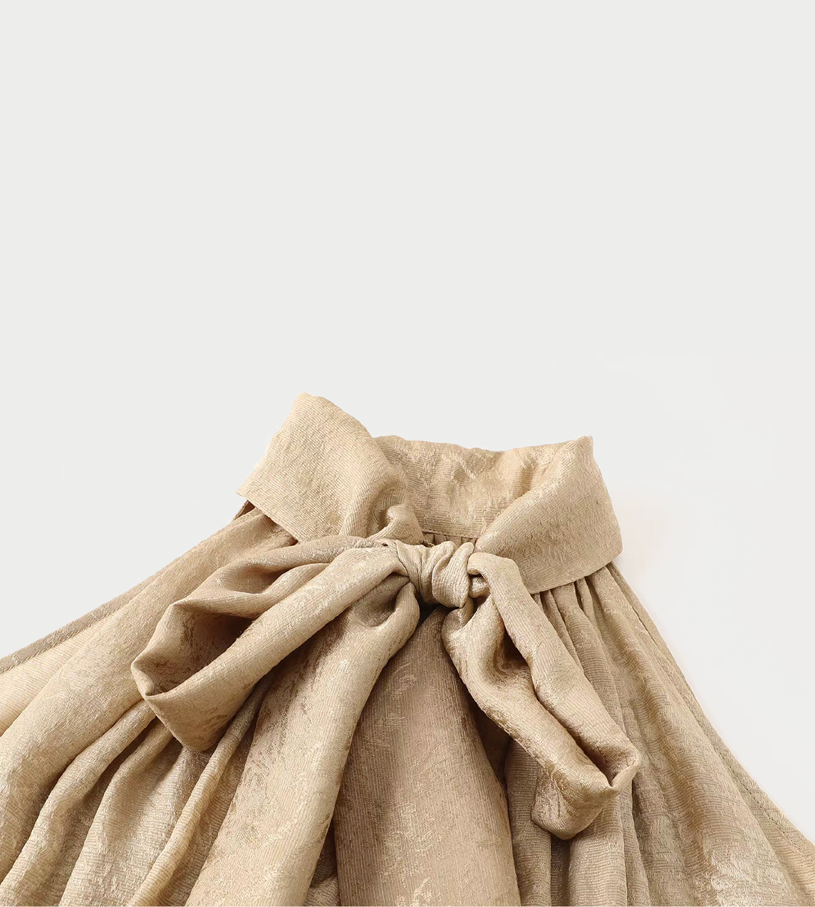 Jacquard Scarf Sleeveless Top Champagne