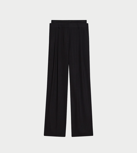 HELMUT LANG - Sheer Double-pleated Pants Blk
