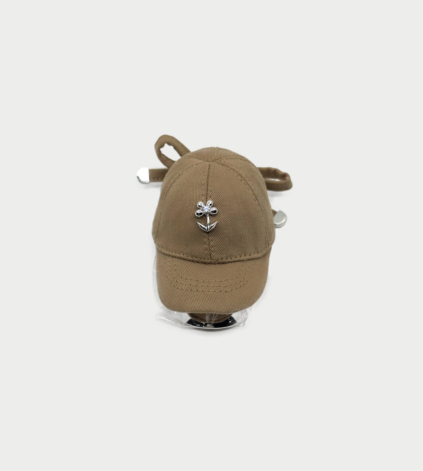 YVMIN - Fabric Hat Hair Clip Brown