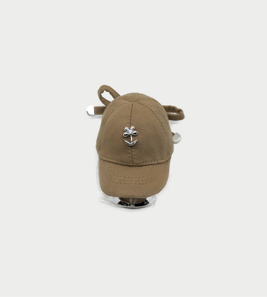 YVMIN - Fabric Hat Hair Clip Brown