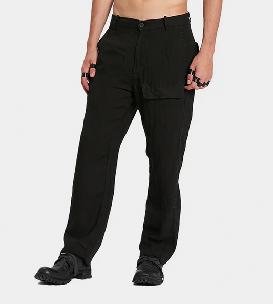 Masnada - Relax-fit Ram Pants Blk