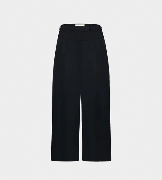 Litkovska - High-Rise Wool Wide-Leg Pants Blk