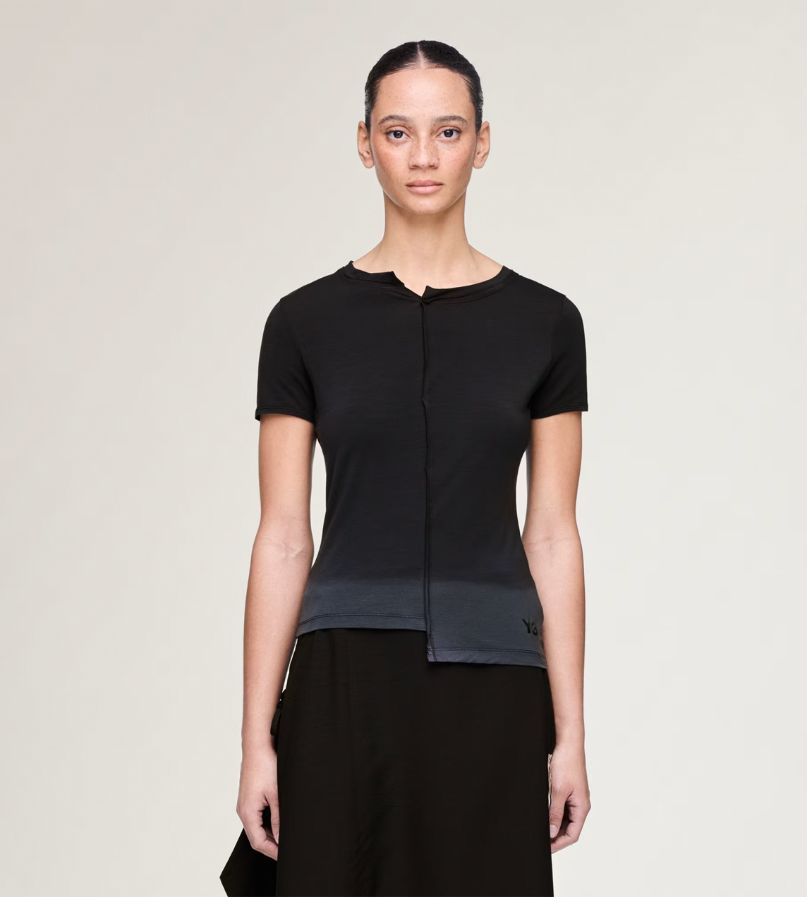 Dip Dye Fitted Tee Blk