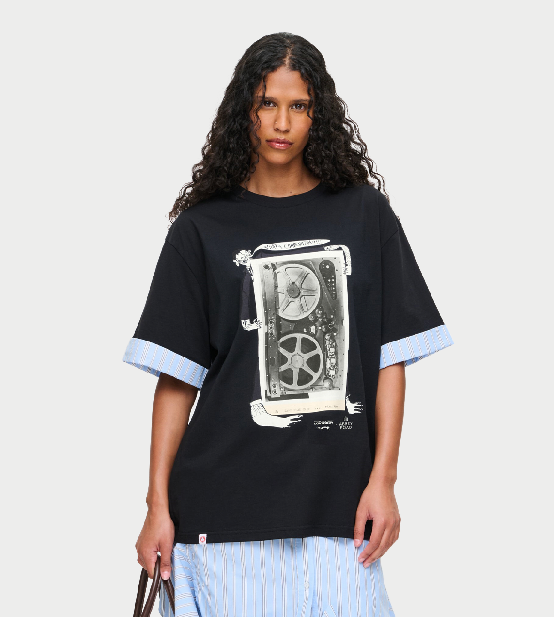 CHARLES JEFFERY LOVERBOY - Abbey road turn up tee Blk