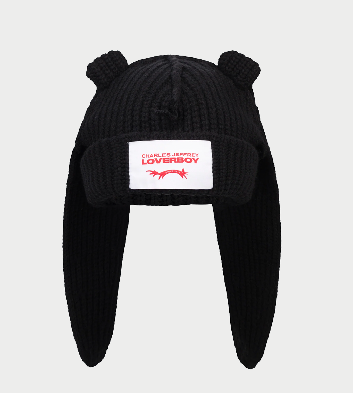 CHARLES JEFFERY LOVERBOY - Chunky Rabbit Beanie Blk