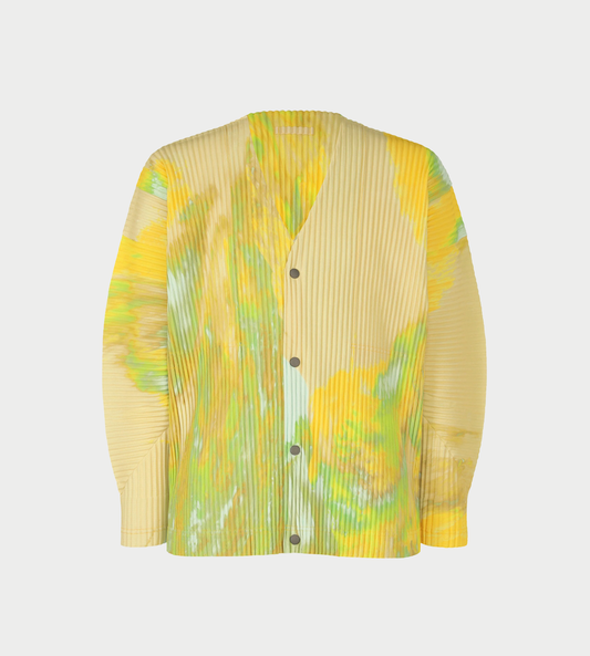 HOMME PLISSE ISSEY MIYAKE - Agate Pleated Cardigan Yellow