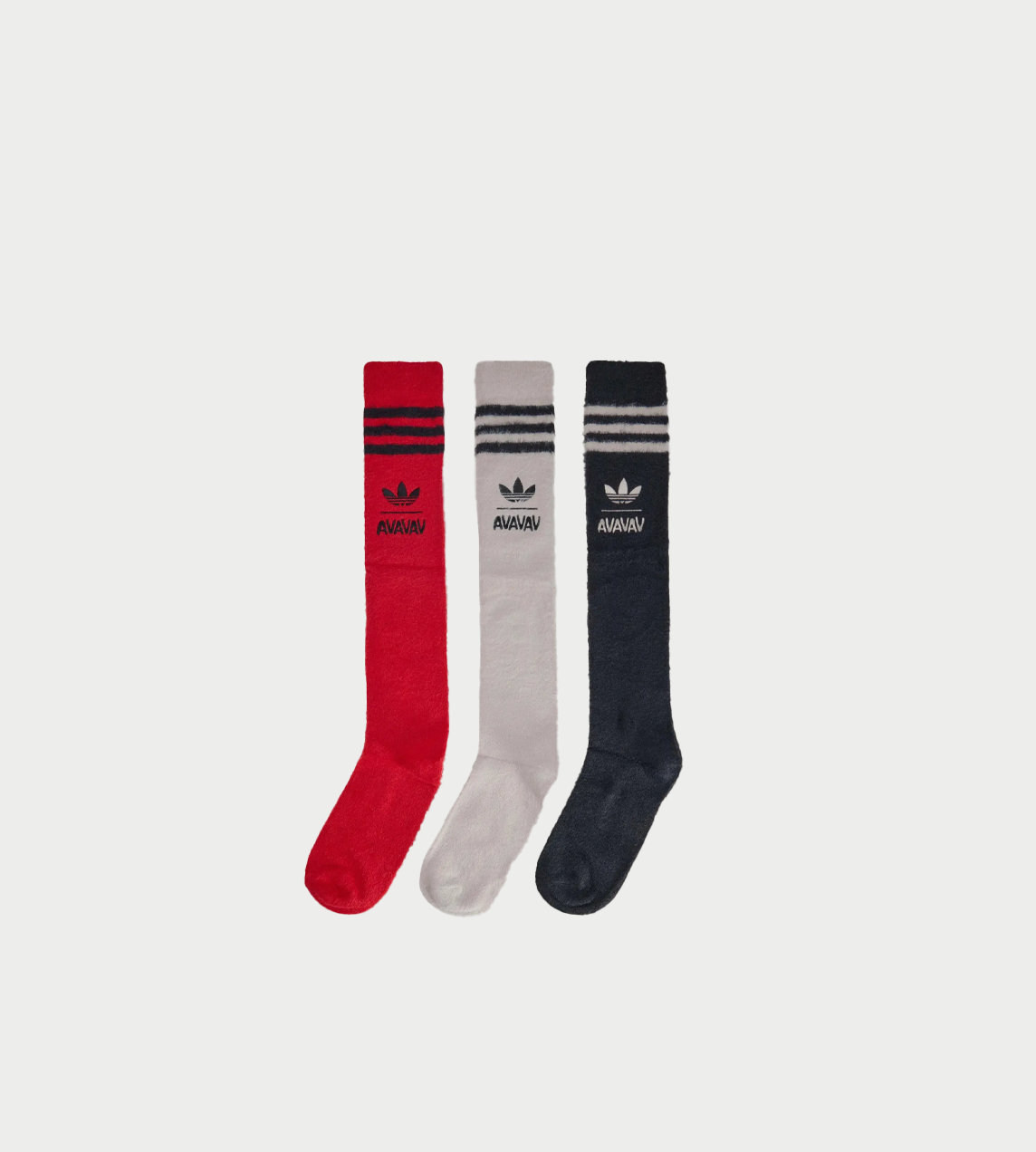 AVAVAV - Fuzzy Socks Chalk Pearl / Black / Better Scarlet
