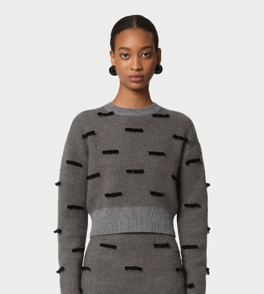 NINA RICCI - Knit Sweater Grey