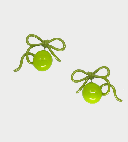 YVMIN - Grape Vine Earring Green (Pair)