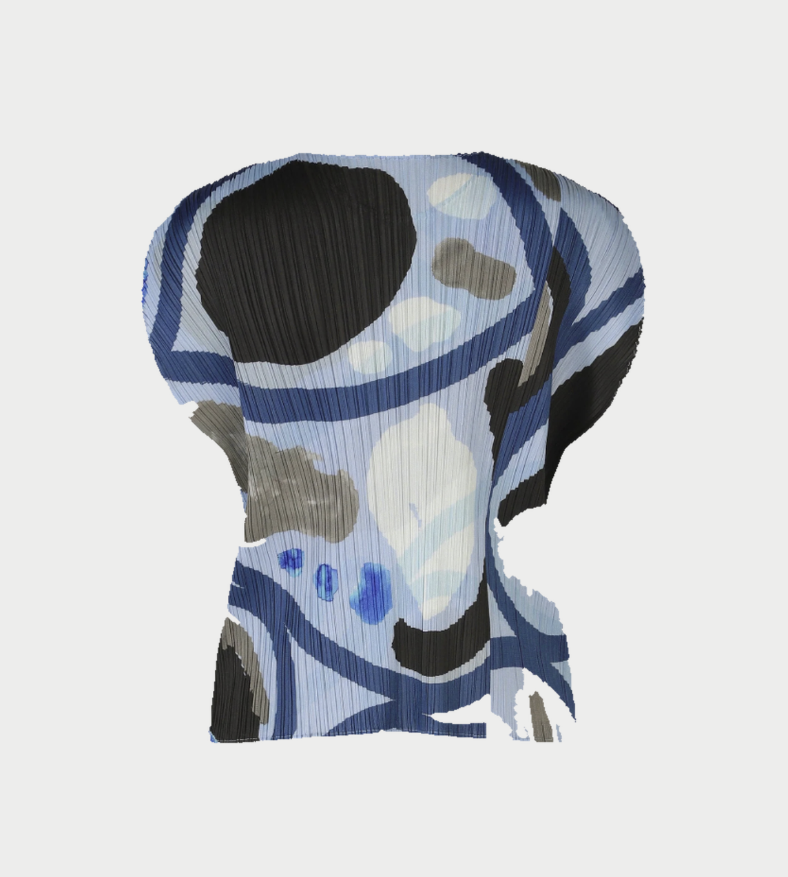 PLEATS PLEASE ISSEY MIYAKE - Roll Round-neck Top Blue