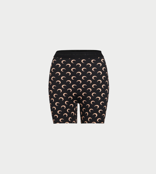 MARINE SERRE - Moon Printed Jersey Biker Shorts Blk