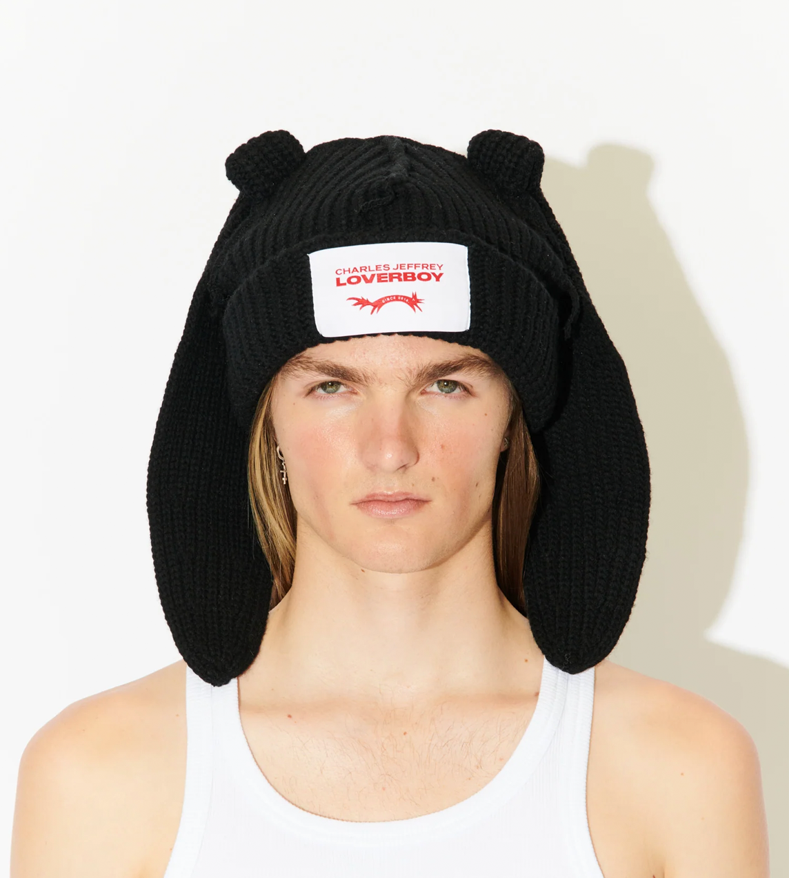 CHARLES JEFFERY LOVERBOY - Chunky Rabbit Beanie Blk