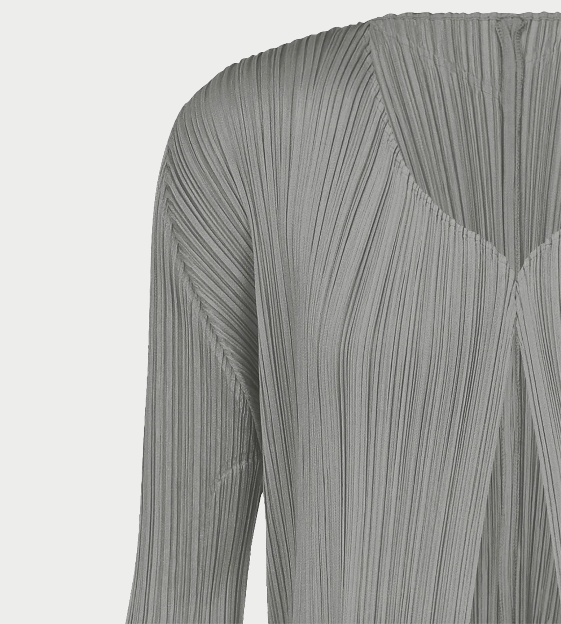 Basic Pleated Cardigan Grey