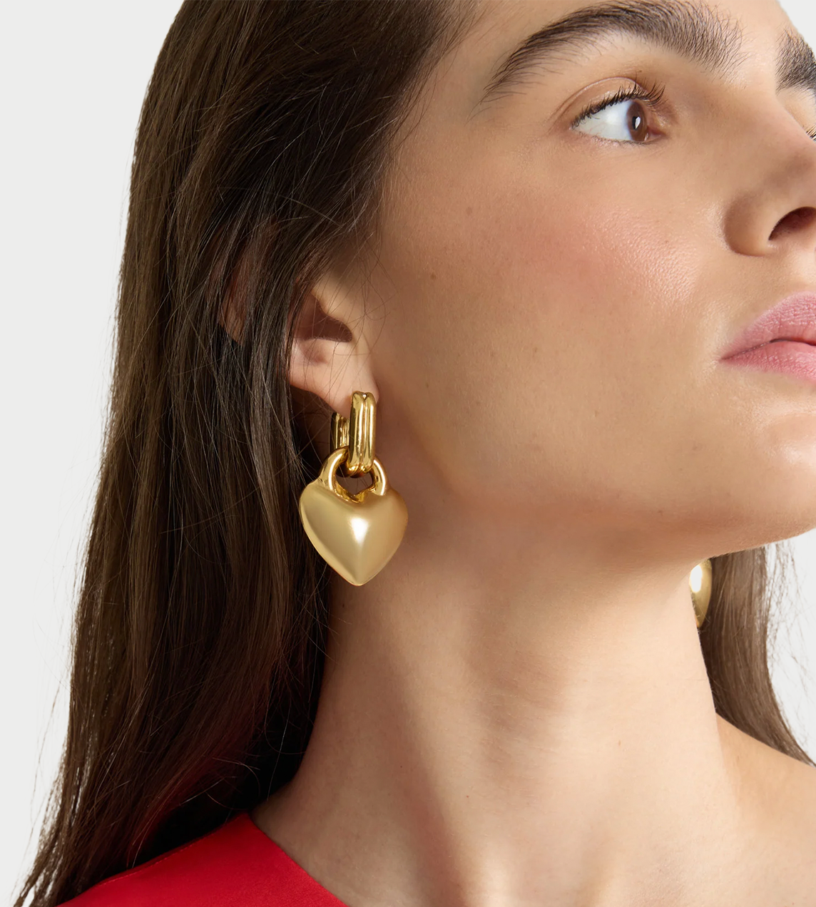 PATOU - S Heart Hoop Earrings Gold