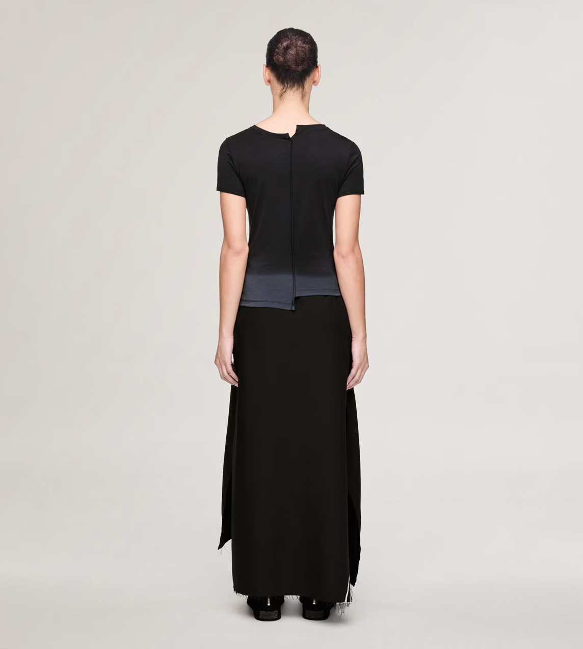 Dip Dye Fitted Tee Blk