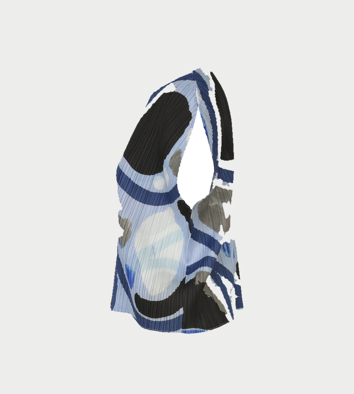PLEATS PLEASE ISSEY MIYAKE - Roll Round-neck Top Blue