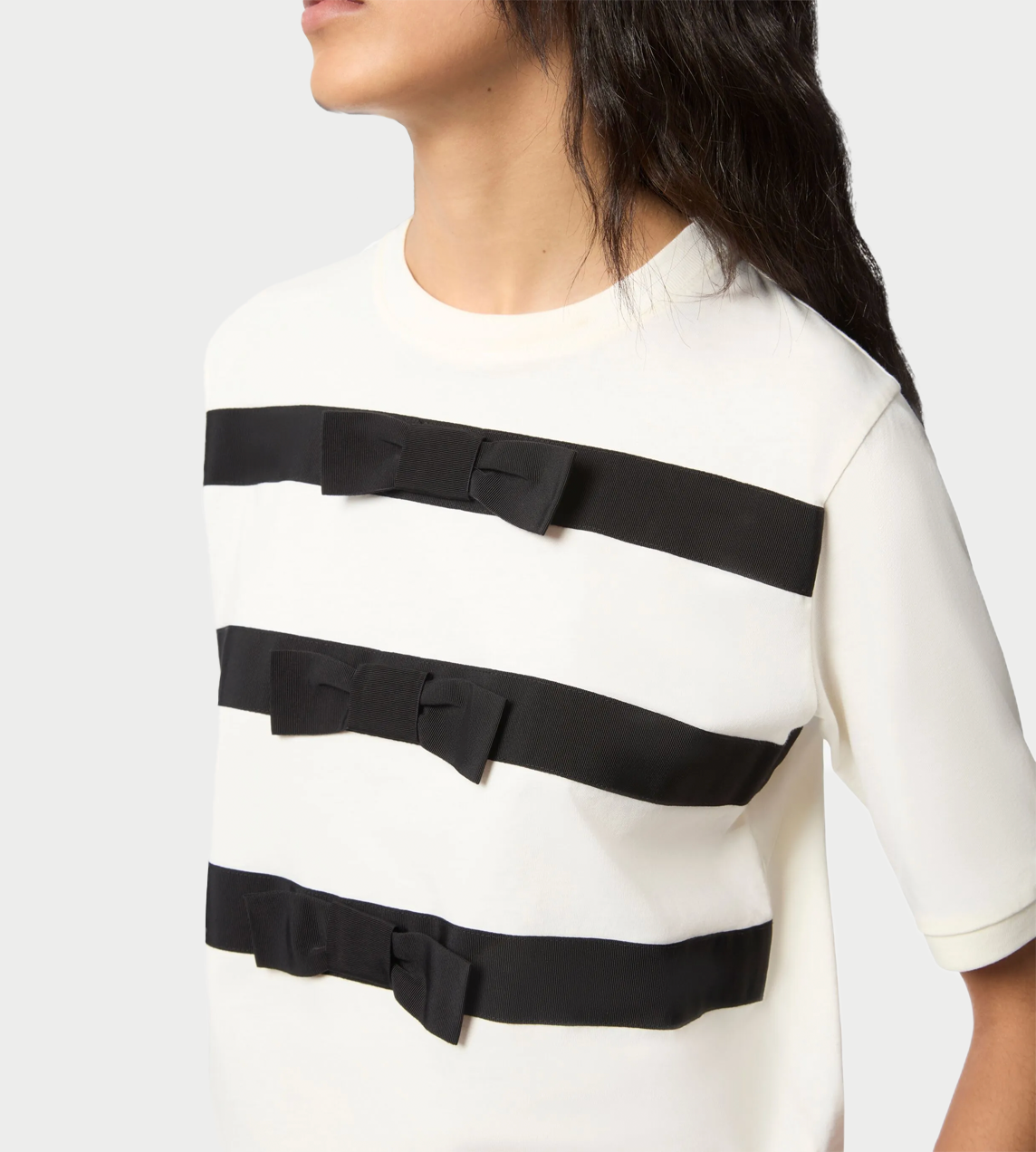 Bow-detail T-shirt White